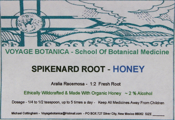 SPIKENARD ROOT HONEY - Aralia racemosa  -  4 ounce size - Next Batch Available and Will Be Sent After MAY/2023  15th !! Order NOW!