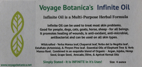 Voyage Botanica's - INFINITE OIL - An Amazing Multi-Purpose Healing Formula - 4 ounce size