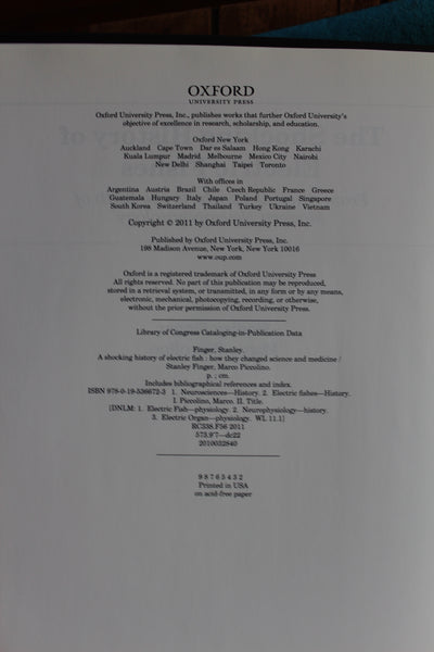 Shocking History of Electric Fishes : From Ancient Epochs to the Birth of Modern Neurophysiology Finger, Stanley; Piccolino, Marco -