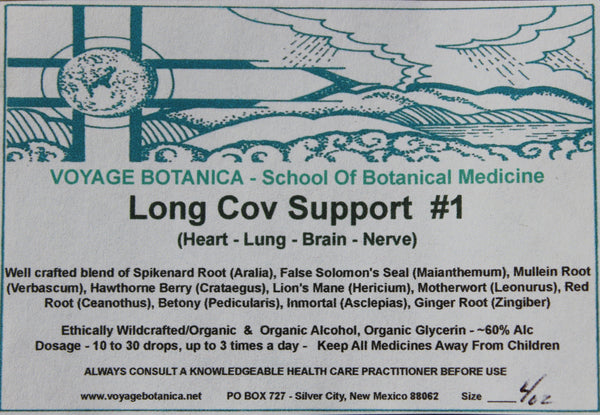 Important NEW Formula - Long Cov Support #1  (Heart - Lung - Brain - Nerve)  4 Ounce Size
