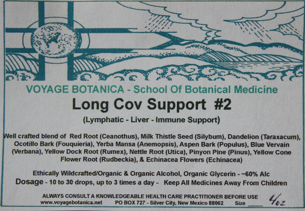 Important NEW Formula - Long Cov Support #2  (Lymphatic - Liver - Immune Support)  4 Ounce Size