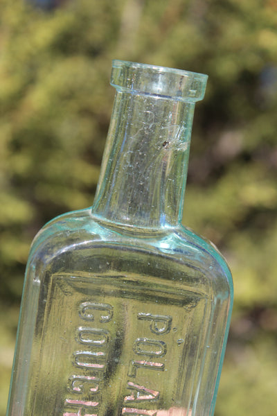 Old Apothecary Bottle  - Circa 1880 - 1890's -  POLAR STAR COUGH CURE - Mint Condition   -  Please No Discount Codes On This Listing