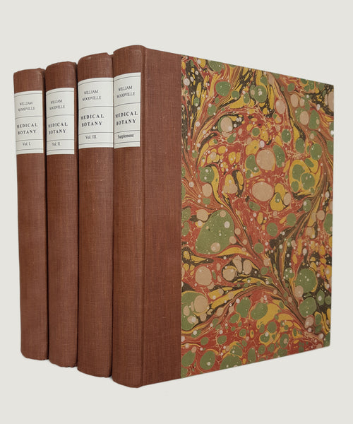 RARE & IMPORTANT WORK - William Woodville 1790 1st Edition - MEDICAL BOTANY - w/274 RARE Hand Colored Engraved Plates! 4 Volumes  FINE & Outstanding!