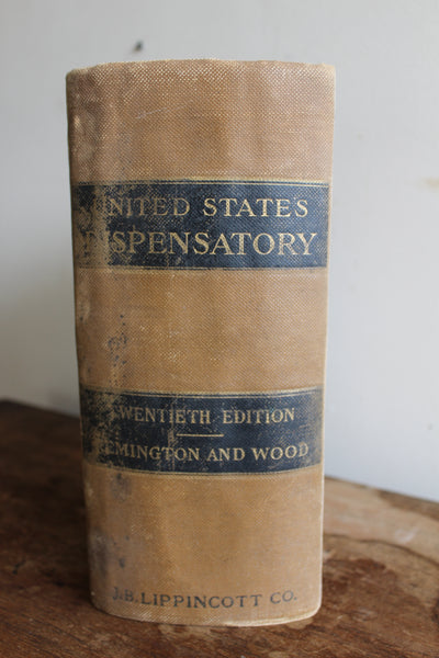 Dispensatory of the United States Remington & Wood  20th Ed. 1918 Cloth Bound Illus - An Inexpensive and Usable Copy!