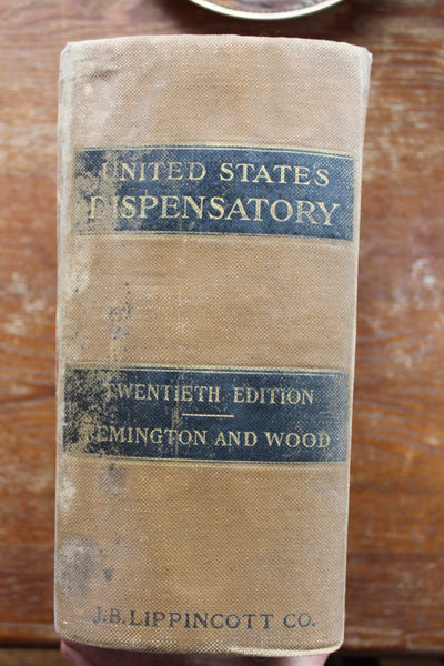 Dispensatory of the United States Remington & Wood  20th Ed. 1918 Cloth Bound Illus - An Inexpensive and Usable Copy!