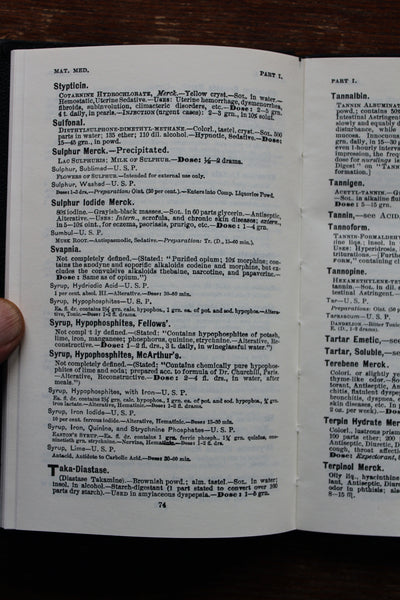 MERCK'S 1899 MANUAL of the MATERIA MEDICA - Chemicals and Drugs Used In Modern Medical Practice - Very Fine Condition