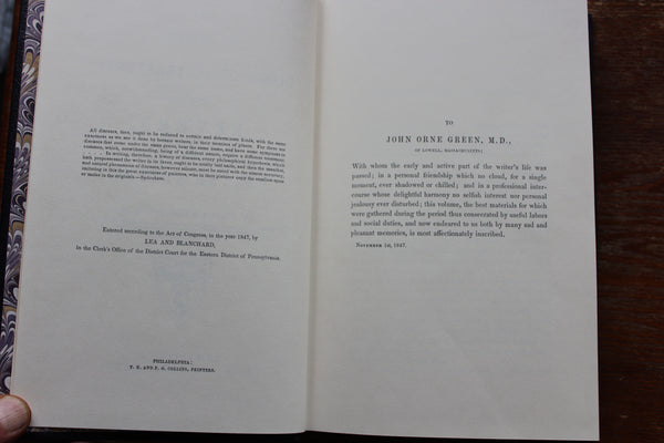 Fevers of the United States Elisha Bartlett 1990 The Classics of Medicine - Beautiful Leather Bound Reprint of Important 1847 Work On Fevers