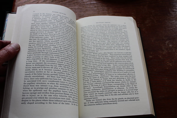 The Classics of Medicine Library "Diseases of the Skin" Moriz Kaposi Leather Bound Reprint of 1895 Classic Work
