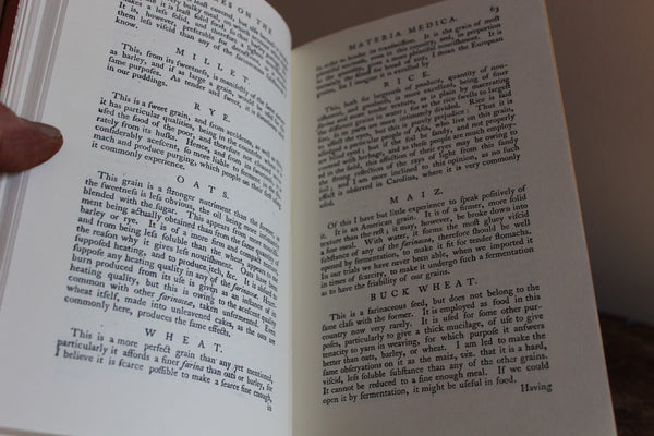 Classics of Medicine Library:  Materia Medica - William Cullen M.D., 1773 Leather Bound Reprint