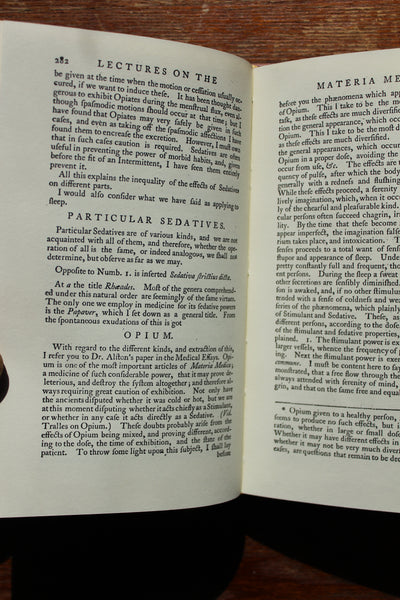 Classics of Medicine Library:  Materia Medica - William Cullen M.D., 1773 Leather Bound Reprint