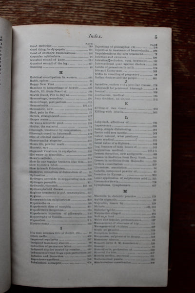 Eclectic Medical Journal Volume 45. 1885 Original Publication - Rare