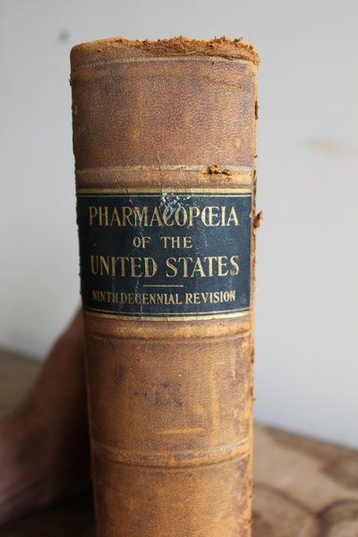 1916 PHARMACOPEIA OF THE UNITED STATES 9th Decennial Rev Hardcover Book