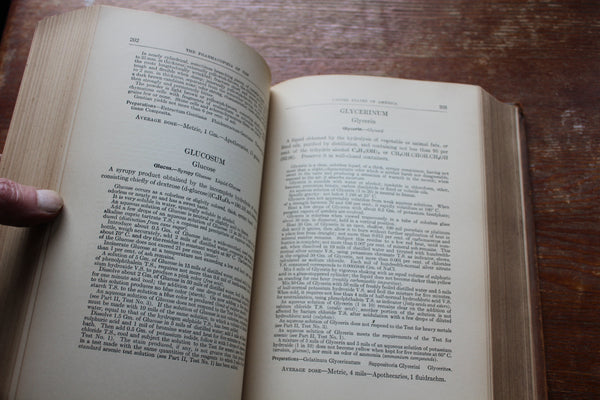 1916 PHARMACOPEIA OF THE UNITED STATES 9th Decennial Rev Hardcover Book