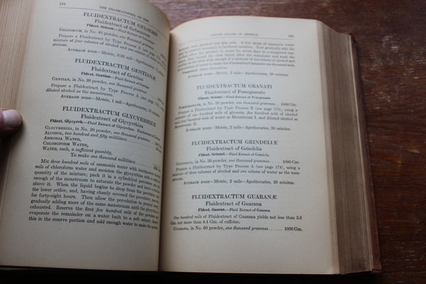 1916 PHARMACOPEIA OF THE UNITED STATES 9th Decennial Rev Hardcover Book