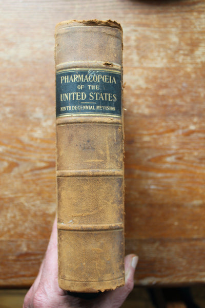 1916 PHARMACOPEIA OF THE UNITED STATES 9th Decennial Rev Hardcover Book