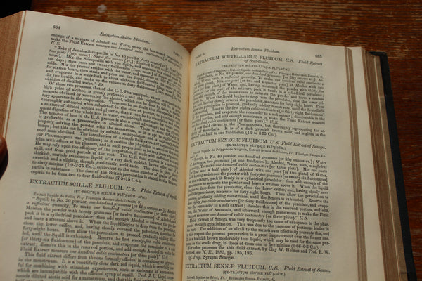 1890 THE DISPENSATORY Of The United States - 16th Edition - Wood & Bache - Hardcover VOLUME 1