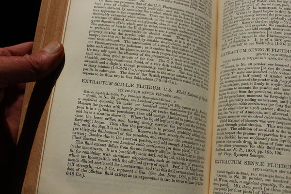 1890 THE DISPENSATORY Of The United States - 16th Edition - Wood & Bache - Hardcover VOLUME 1