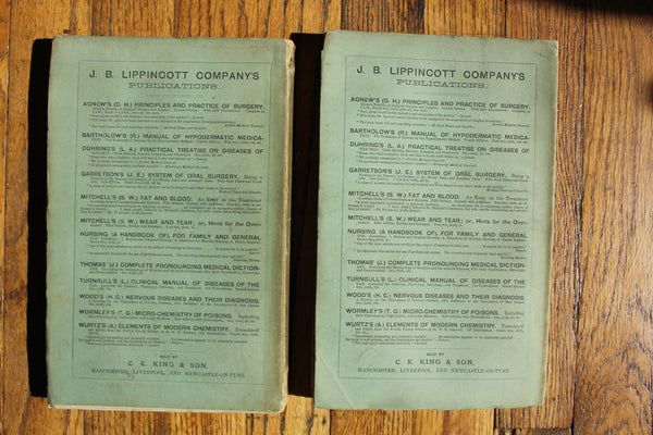 1890 THE DISPENSATORY - 16th Edition - Wood, Remington, & Sadtler, - In 7 Parts (paper edition) Extremely Rare