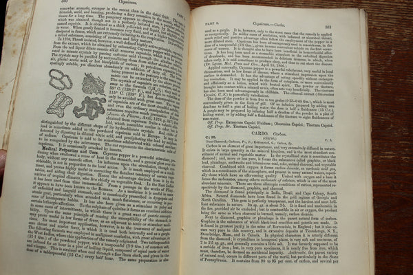 1890 THE DISPENSATORY - 16th Edition - Wood, Remington, & Sadtler, - In 7 Parts (paper edition) Extremely Rare