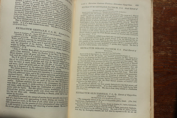 1890 THE DISPENSATORY - 16th Edition - Wood, Remington, & Sadtler, - In 7 Parts (paper edition) Extremely Rare