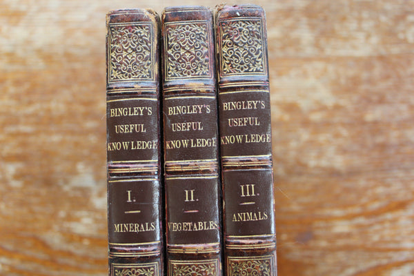 1825 - Useful Knowledge: or a familiar account of the various productions of Nature, Mineral, Vegetable, and Animal, which are chiefly employed for the use of Man: 4th Ed., 3 Vols
