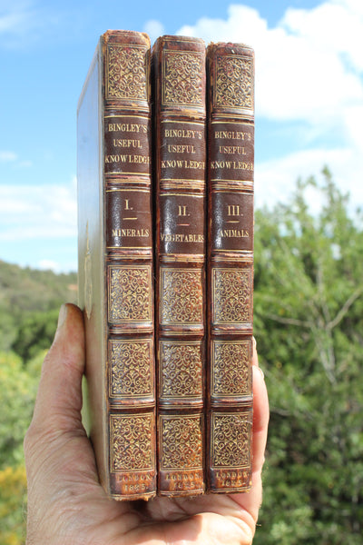 1825 - Useful Knowledge: or a familiar account of the various productions of Nature, Mineral, Vegetable, and Animal, which are chiefly employed for the use of Man: 4th Ed., 3 Vols