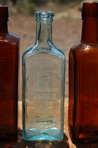 SPECIAL FUND RAISER - (4) Spectacular OLD MEDICINE BOTTLES - Beautiful Display