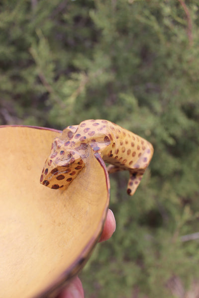 FUND RAISER -   Beautiful Artist Carved Wooden Bowl with Leopard From Mozambique -  Please No Discount Codes On This Listing!