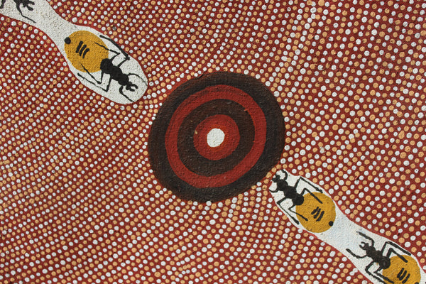FUND RAISER -  Original Australian Aboriginal Dot Painting   By famous Artist - Amy Dixon - " Honey Ants"  - Please No Discount Codes On This Listing!
