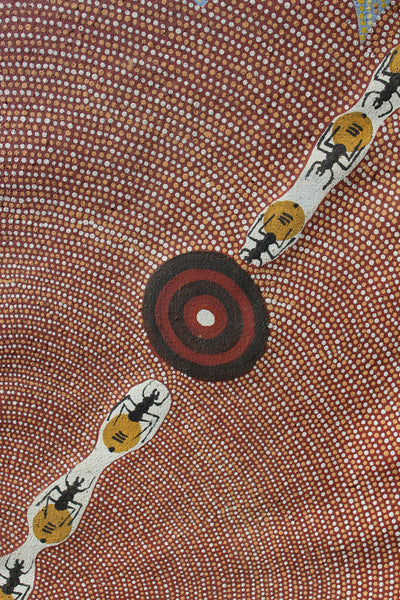 FUND RAISER -  Original Australian Aboriginal Dot Painting   By famous Artist - Amy Dixon - " Honey Ants"  - Please No Discount Codes On This Listing!