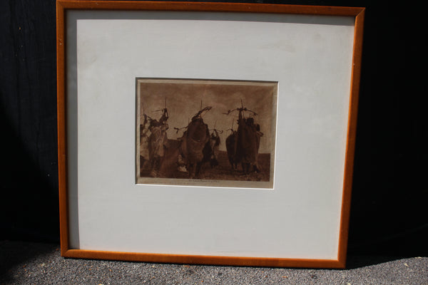 FUND RAISER - ATSINA CRAZY DANCE - THE FLIGHT OF ARROWS - By Curtis, Edward S., 1868-1952, photographer - Print From Original Copper Plates - Please No Discount Codes On This Listing!