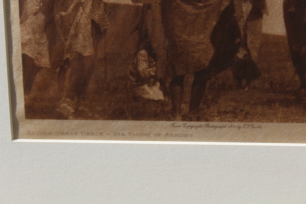 FUND RAISER - ATSINA CRAZY DANCE - THE FLIGHT OF ARROWS - By Curtis, Edward S., 1868-1952, photographer - Print From Original Copper Plates - Please No Discount Codes On This Listing!