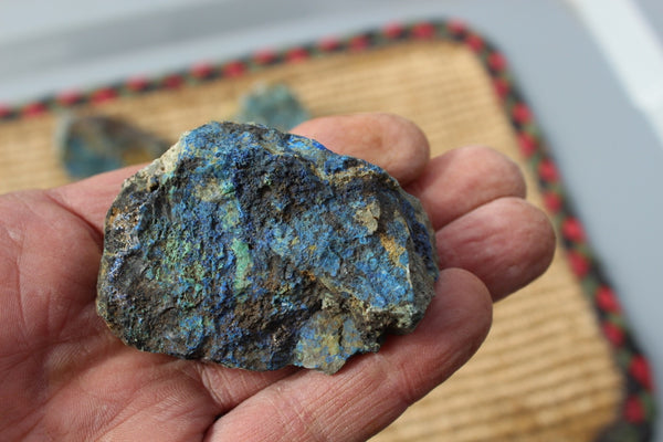 Fund Raiser - MINERAL Rare - Old Spanish Workings From The 1600's AZURITE Lot #3- 1 Pound - Healing Stone!
