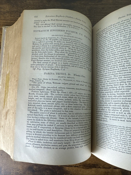 1885 Dispensatory of the United States of America 15th Ed. - Medical Compendium  - Hundreds and Hundreds of Plant Medicines!