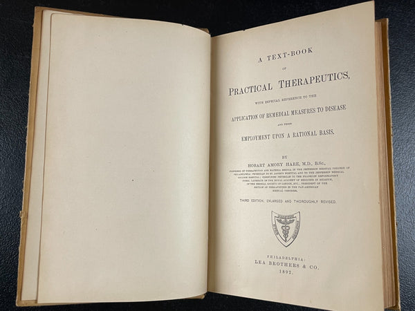 Practical Therapeutics Hare, Leather Medicine Remedies, Opium, Poisoning, Abortion, Excellent Information for Those who use Plant Medicine