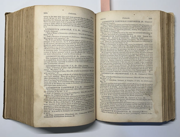 Dispensatory of the United States Wood & Bache 13th Ed. 1872 Leather Bound Illus - An Inexpensive and Usable copy!