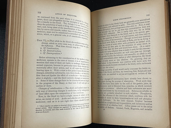 1874   The Action of Medicines in the System, Headland, Pharmaceutical & Medicine