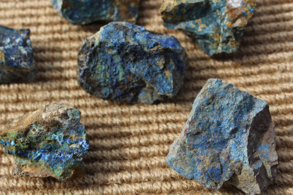 Fund Raiser - MINERAL Rare - Old Spanish Workings From The 1600's AZURITE Lot #3- 1 Pound - Healing Stone!