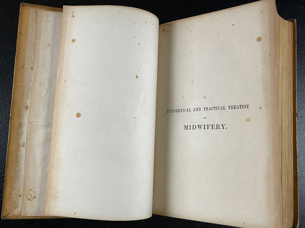 VERY RARE - 1860 Cazeaux's Midwifery, Pregnancy Illus. Medicine Medical Leather Bound Book
