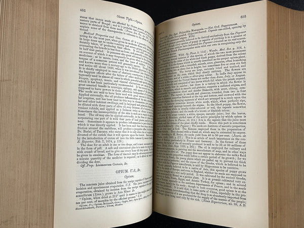 The Dispensatory of the United States of America; George B. Wood and Franklin Bache; J. B. Lippincott, Philadelphia; 1882; 14th edition; 1879 pages. BEAUTIFUL COPY!