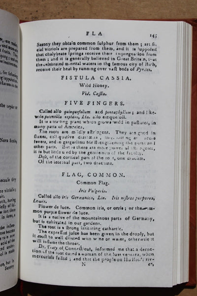 FUND RAISER - THE AMERICAN HERBAL Or Material Medica - SAMUEL STERNS - 1801 - Modern Reprint