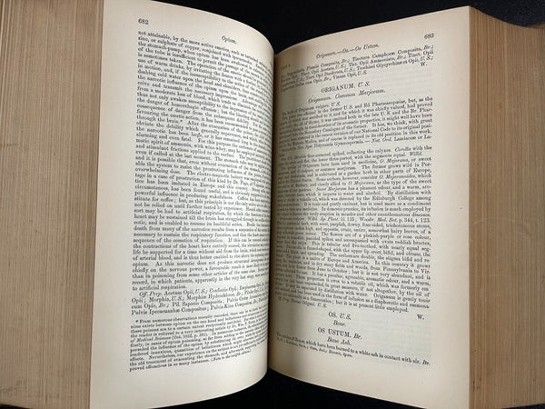 The Dispensatory of the United States of America; George B. Wood and Franklin Bache; J. B. Lippincott, Philadelphia; 1882; 14th edition; 1879 pages. BEAUTIFUL COPY!