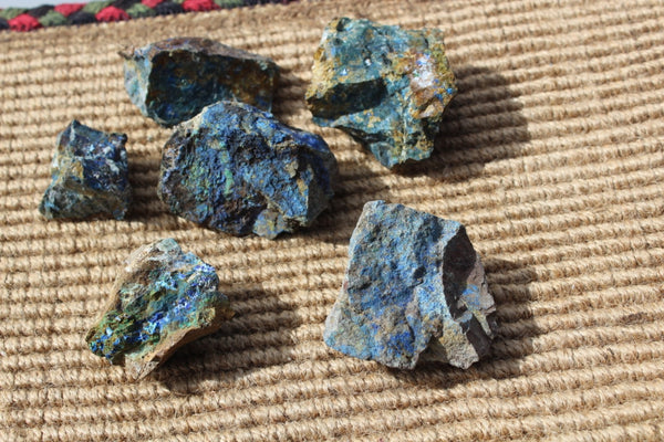 Fund Raiser - MINERAL Rare - Old Spanish Workings From The 1600's AZURITE Lot #3- 1 Pound - Healing Stone!