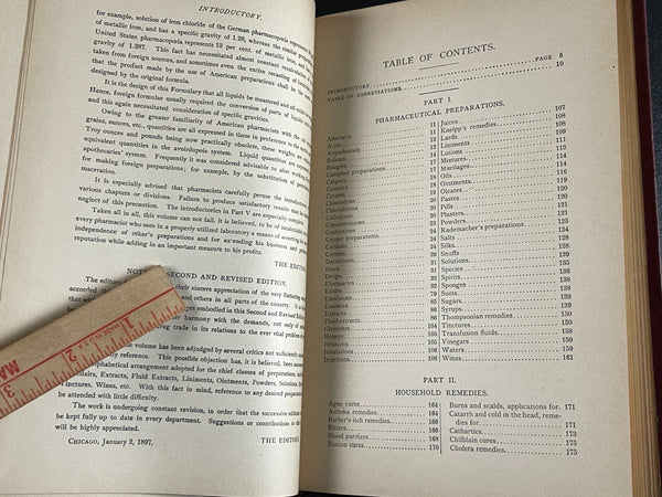 1897 Formulary, 5000 Medicine Remedies Chemistry Druggist Soda Recipe Book = Lots of Great Plant Medicine Formulas! A Good Prepper Book too!