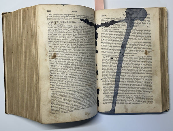 Dispensatory of the United States Wood & Bache 13th Ed. 1872 Leather Bound Illus - An Inexpensive and Usable copy!
