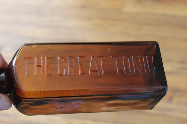 MEDICINE BOTTLE - WAIT'S WILD CHERRY TONIC THE GREAT TONIC Near Mint!