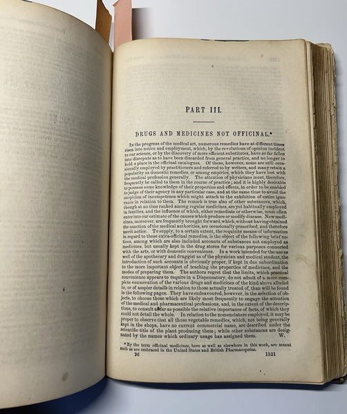 Dispensatory of the United States Wood & Bache 13th Ed. 1872 Leather Bound Illus - An Inexpensive and Usable copy!