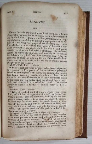 The London Dispensatory / A.T. Thomson / 1830 / Pharmacy / Therapeutics - Beautifully Rebound Edition