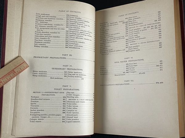 1897 Formulary, 5000 Medicine Remedies Chemistry Druggist Soda Recipe Book = Lots of Great Plant Medicine Formulas! A Good Prepper Book too!