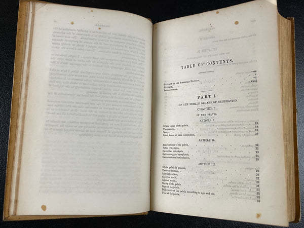 VERY RARE - 1860 Cazeaux's Midwifery, Pregnancy Illus. Medicine Medical Leather Bound Book